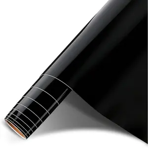 Wrap Vinyl, 1ft x 5ft Gloss Black Vinyl Wrap for   Protection, Scratch Resistance with Air Release Technology (Gloss Black)