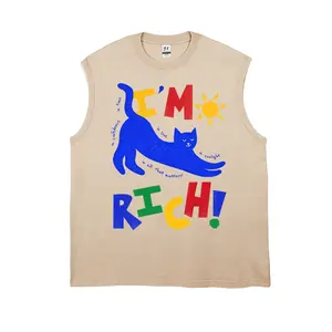 I’M RICH! in love in all that matters! Colorful Alphabet Stretching Unisex Plus Size Summer Graphic Tees Personalized Pattern Y2k Clothing Round Neck Short-Sleeved Washed Vests,Women's Clothing 100% Cotton, Menswear, Top, Vintage Style, Casual Oversized
