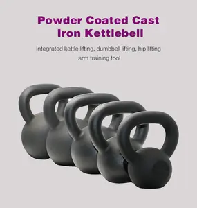 A4A 45LB Powder Coated Cast Iron Kettlebell for Men and Women's Gym, Same Family Kettlebell