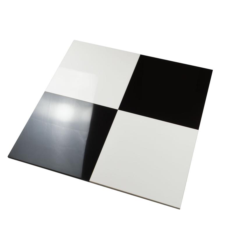 12" x 12" Polished Checkered Pattern Floor and Wall Tiles