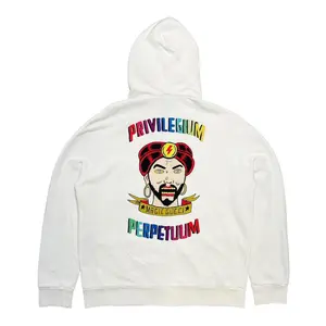 Gucci Sergio Mora Privilegium Perpetuum Zip Up Hooded Sweatshirt White Multi