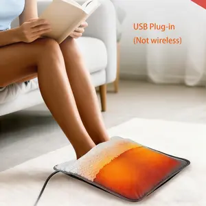 USB Plug-In Foot Warmer Pad Constant Temperature, Detachable Heated Foot Mat for Autumn Winter, Foot Heating Device for Cold Weather Use