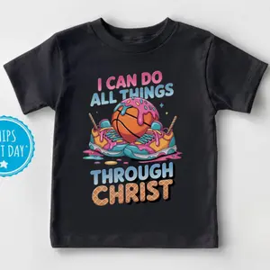 Youth and Adult Ice Cream Drip Basketball Shirt, Christian Shirts For Boys, Boys Basketball Shirts, Philippians 4:13 Basketball Shirt, Faith Based Shirts, back to school outfit, youth Casual Wear, Gift For Son And Daughter, Toddler graphic tees