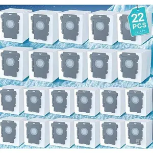 22 Pack Compatible Vacuum Bags for Automatic Dirt Disposal – Reusable Replacement Bags for Robot Vacuums – Fits Select i & s & j Series Models – Premium Filtration with Secure Seal – Durable Design for Multiple Uses