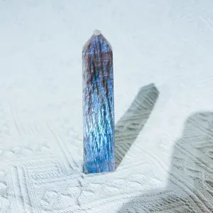 Blue Moonstone Tower, Crystal Decorative Ornaments