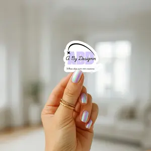 A By Designn Custom Stickers - Personalized Modern Vinyl Sticker with Unique Design Feature for Planners Tumblers & Packaging