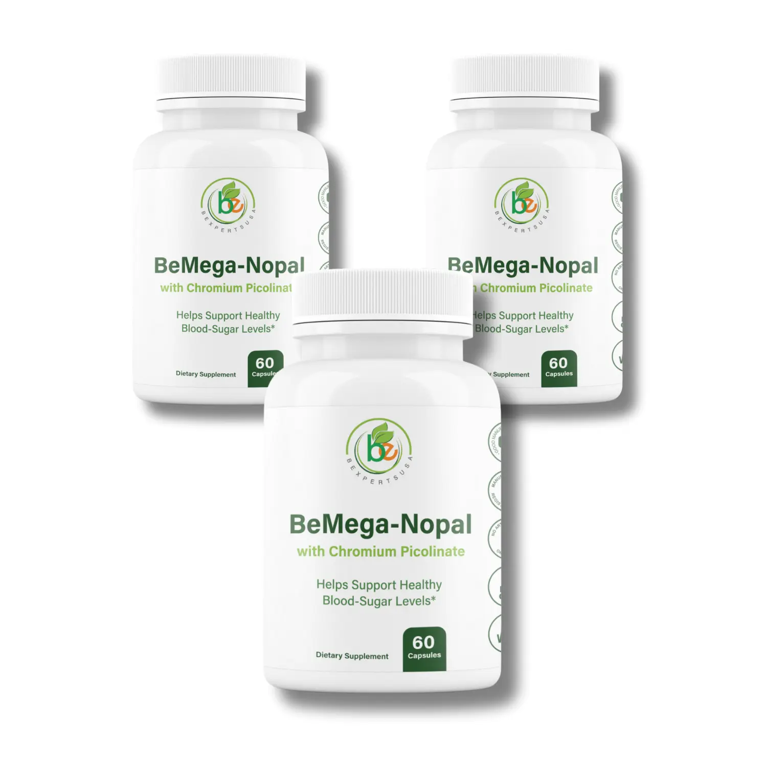 Nopal Cactus Supplement (3 PACK) | 60 Capsules | NON GMO