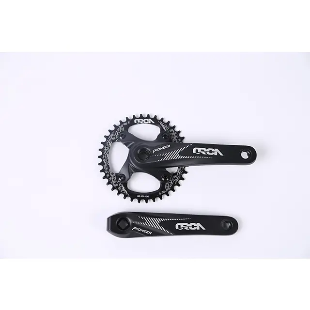 Outdoor Cycling Square Hole Bike Crankset - 38T Single Chainring, 170mm Arms, Black, 701.2g, Power Transfer Design (Bottom Bracket Not Included)