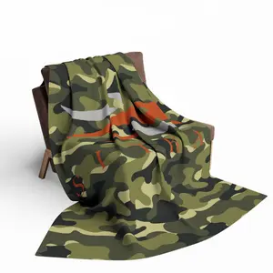 SITKA Camouflage Pattern Velvet Blanket, Soft and Plush, Multifunctional Office Bedding, Thin Quilt, 3 Sizes Available