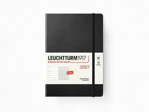 2027 Leuchtturm 1917 Weekly Planner & Notebook - BLACK Softcover