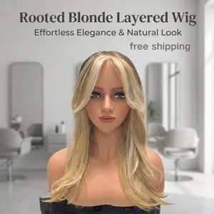 Brown Straight Wig Synthetic Long Blonde Heat Resistant Wigs Female Cosplay Show