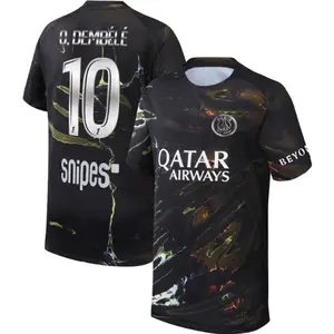 Unisex Soccer/Football Paris Saint-Germain Club O.Dembélé #10 2025/26 Night Edition Stadium Replica Jersey - Black 3NU