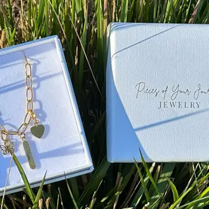 Mama Necklace - 18k PVD Gold Charm Necklace with Engraved Bar & Butterfly Heart Charms Waterproof Hypoallergenic Interchangeable for Everyday Wear