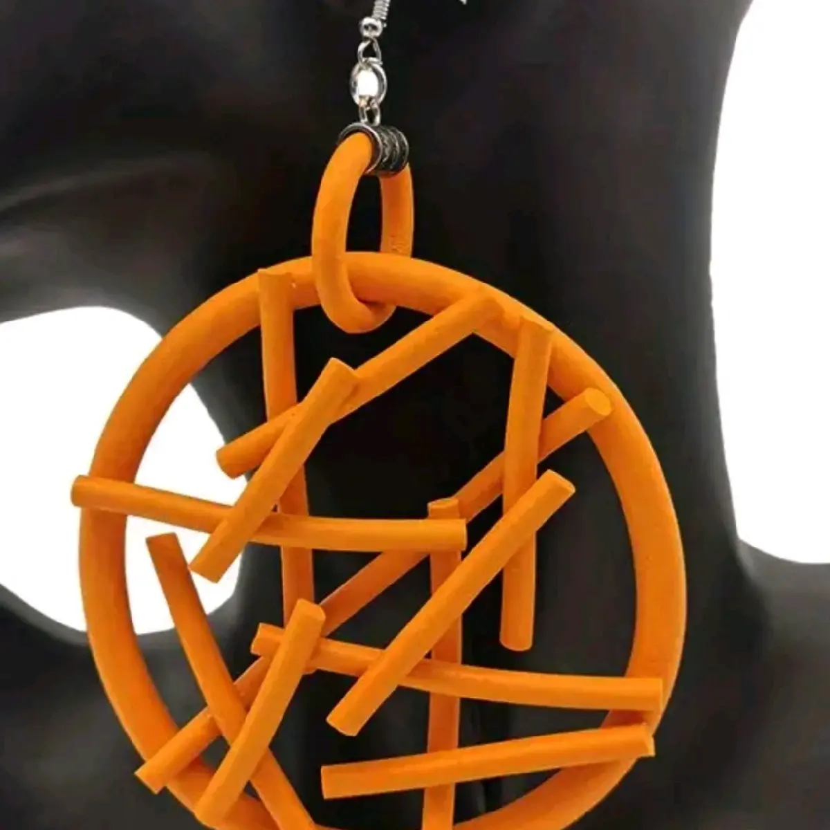 YELLOW...Lightweight Rubber Tubing Fashion Earrings - Flexible and Comfortable