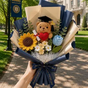 Custom Crochet Graduation Bouquet, BEST-SELLING GIFT with Custom Animal Crotchet, Class of 2026