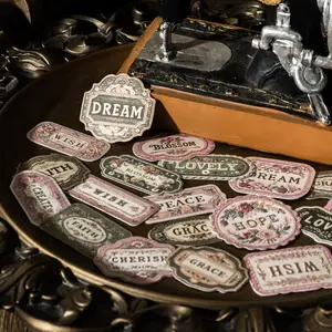 Floral Embroidery Stickers, 20 Sheets/bag, Paper Material, Flower Pattern Design, Floral Theme, Decorative Stickers for Journals & Water Bottles, Vintage Stickers