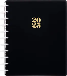 2025 Planner Disc-Bound 12-Month, Daily Weekly Monthly Planner, Dashboard Layout, 72 Pages, 12 Dividers, Sticker Sheets