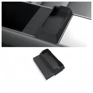frani Center Console Sunglasses Holder/Key Holder Storage Box for Tesla Model Y Juniper 2025-2027/Tesla 3 Highland 2024-2027(Standard/Premium/Performance) Black
