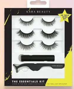 Kara Beauty - 3D Faux Mink Lashes Set - Makeup Eyelash