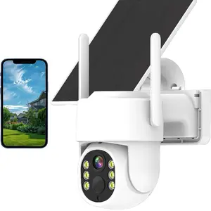 2K Solar Security Camera, Outdoor Security Camera, 1 Camera kit Without Subscription, Outdoor Bird Camera, 360° pan and tilt, Automatic Tracking, Color Night Vision, 2.4G WiFi