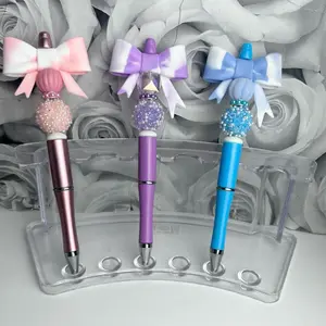 Small Marble Bow Beaded Pens