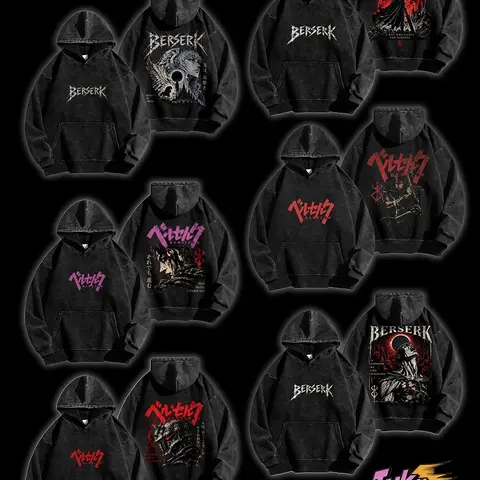 BSK Ninja hoodie streetwear style Guts Long Sleeve acid wash Cotton Unisex Vintage sweatshirt gym fit daily lowkey  wear
