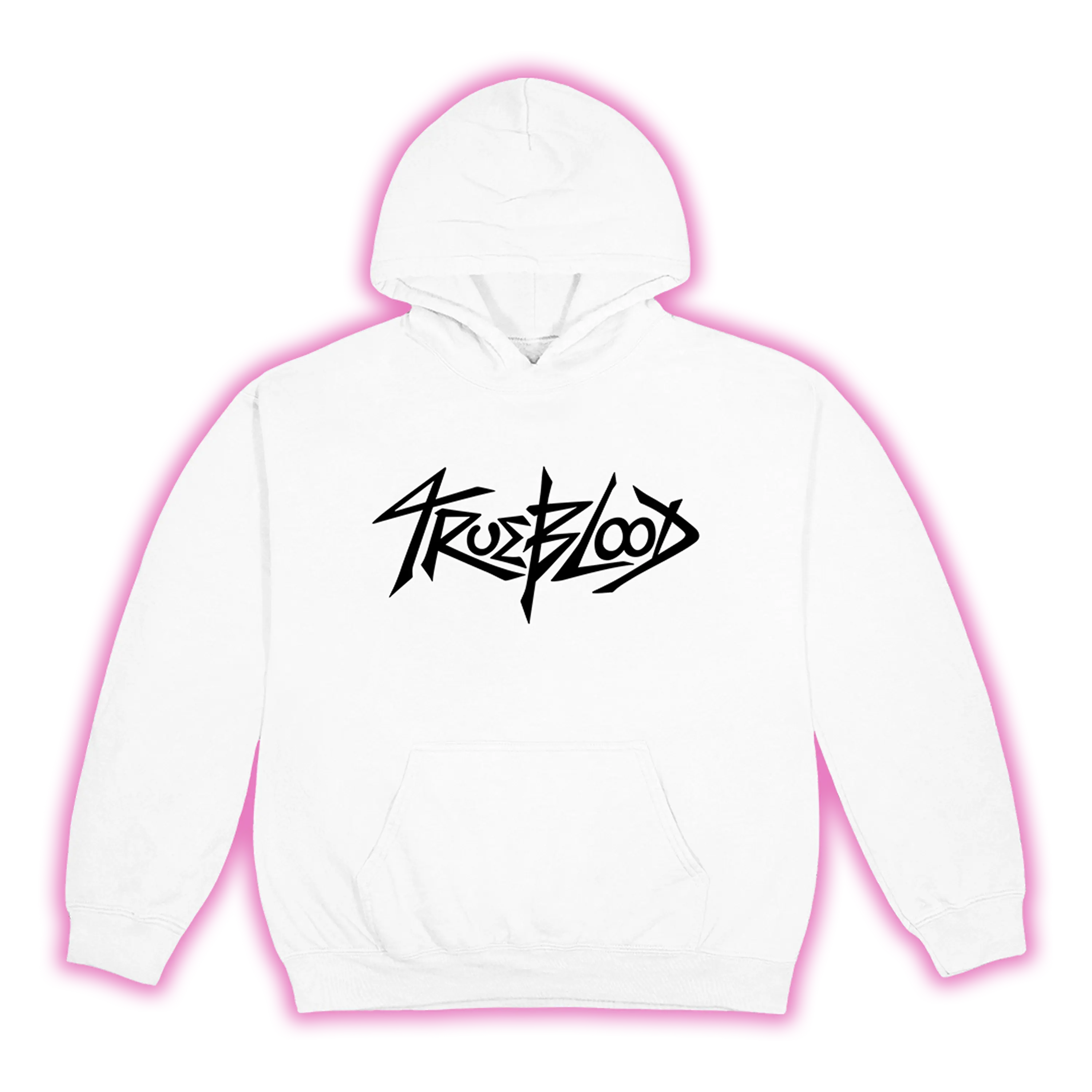 Trueblood Hoodie - White, Casual  Pullover Hooded Sweatshirt for Daily Wear