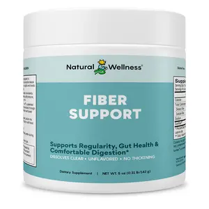 Natural Wellness Fiber Support W/Sunfiber - Unflavored and Clear Dissolving - Made In The U.S.