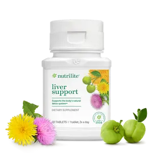 Nutrilite Liver Support Tablets 60 Count Plant-Based with Milk Thistle Turmeric for Daily Wellness & Detox Support Dietary Healthcare Supplement - Fitness