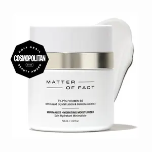 MATTER  OF FACT Minimalist Hydrating Moisturizer with Pro Vitamin B5, Liquid Crystal Lipids and Centella Asiatica, Lightweight Daytime Face Cream for Moisture Barrier Support, 50ml / 1.6 Fl Oz