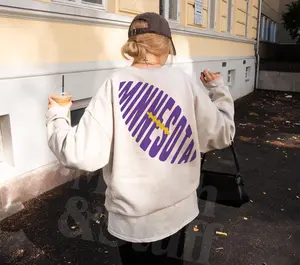 [Sale Up To 50%] - Retro Minnesota Football Sweatshirt - Vintage Unisex Purple & Gold Game Day Apparel Crewneck