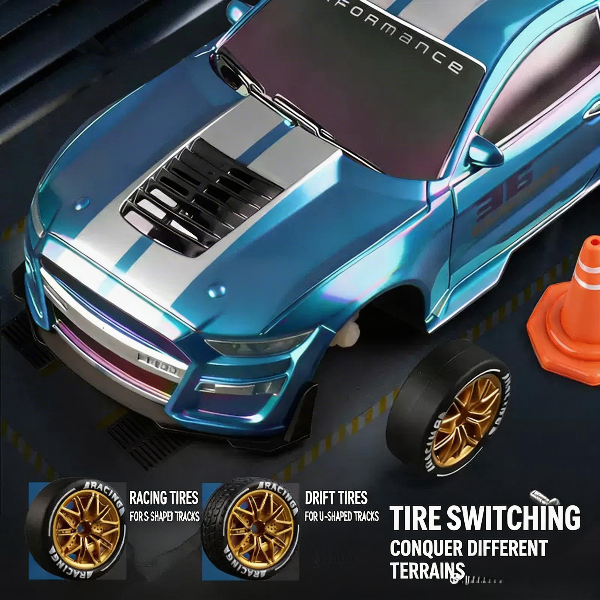 RC 4WD Remote Control Car 2.4G Full Scale High Speed Racing Toy for Kids Perfect for Outdoor Racing Indoor Play Birthday Gifts Holiday Presents and Collection