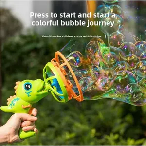 Bubble Machine Dinosaur,  For Children, KIds Toys,Holiday Gifts For Kids,Toy With Bubble Solution, Boys & Girls Games, Garden & Outdoor Easter Gifts,