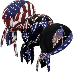 3 Pcs Doo Rags for Men Skull Cap Breathable Sweat Wicking Cycling Liner Hat Suitable for Motorcycle Bicycle and Running