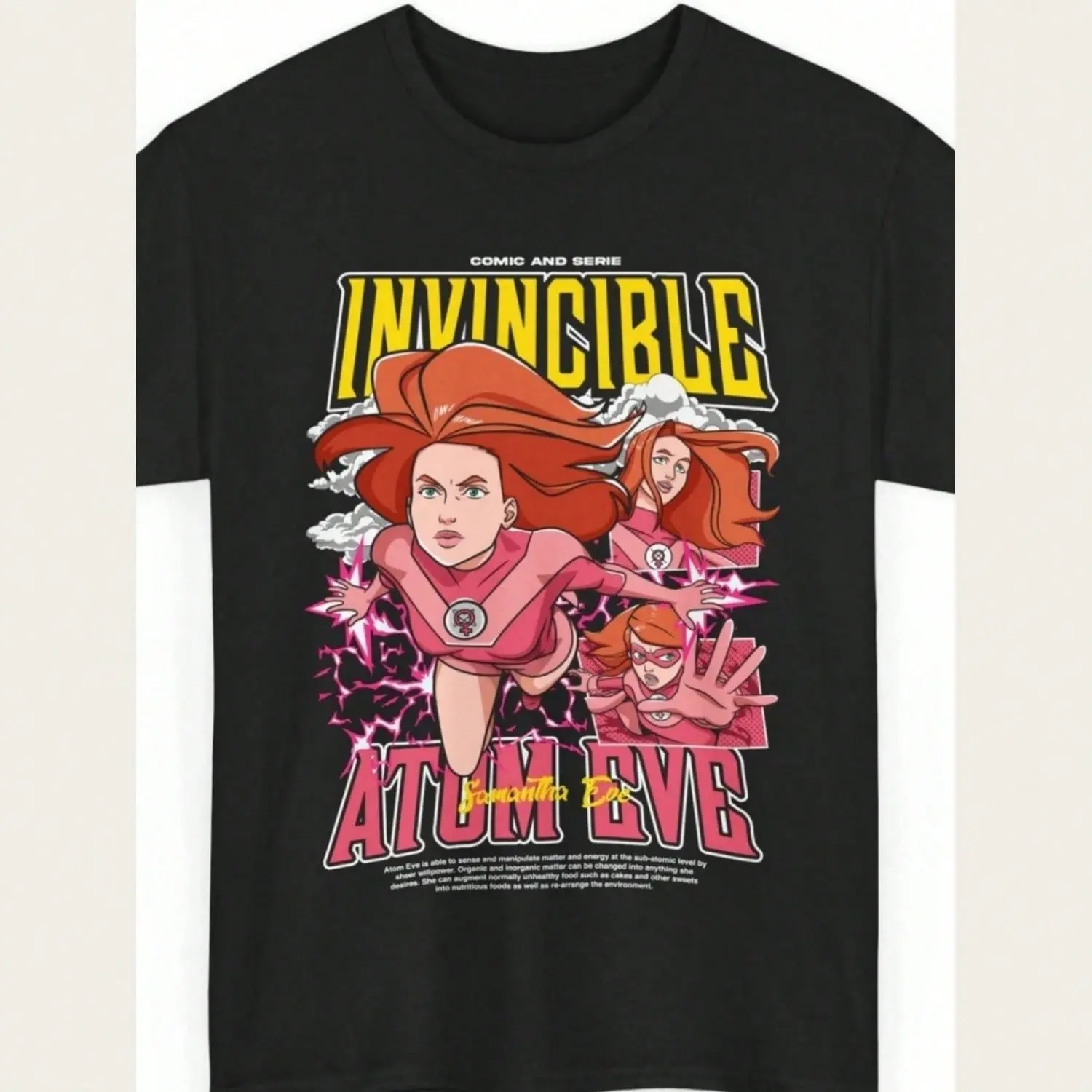 Women's Anime Atom Eve Black T-Shirt