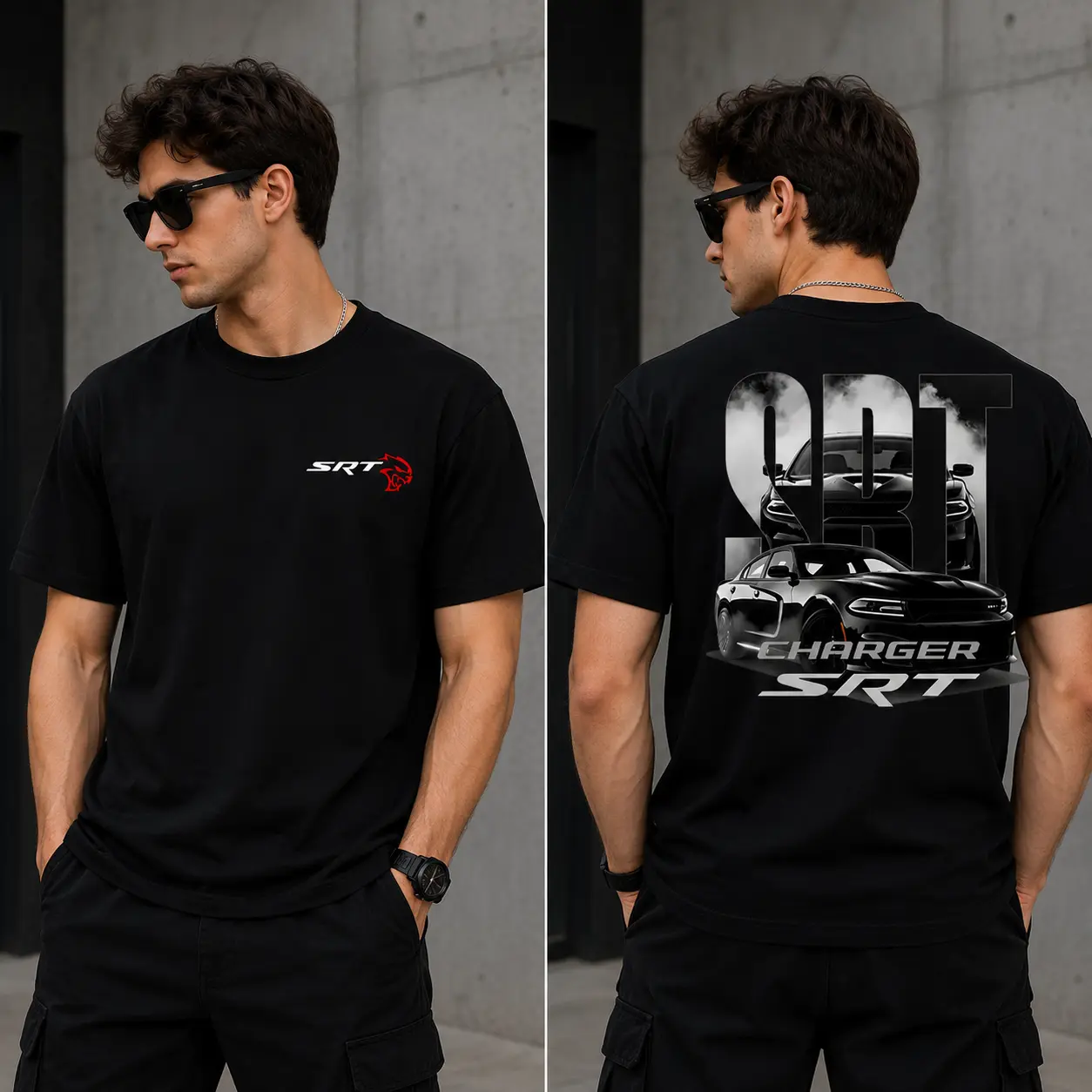 Dodge Charger SRT Hellcat Shirt, Mopar Muscle Car Graphic Tee, Performance Car Enthusiast T Shirt, Gift Idea Fan Men Top