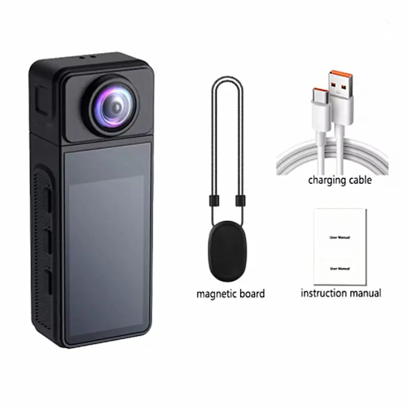 HD 2k Outdoor Sports Vlog Mini Thumb Camera, Rotating Lens 270°, Magnetic Neck Strap, Lightweight Portable WiFi Recording Camcorder, Wearable Recording Camera, Video Recording Camera