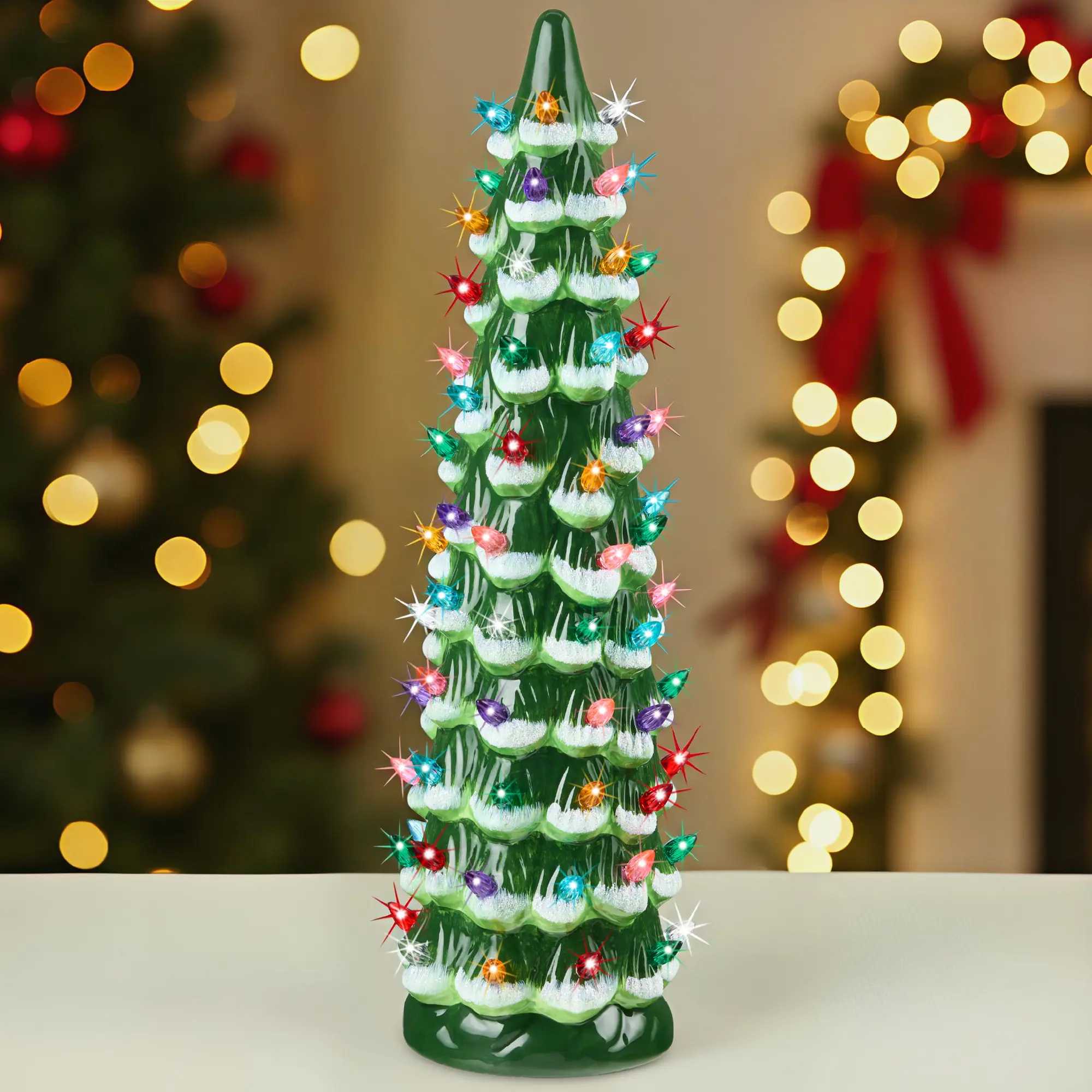 Best Choice Products Ceramic Christmas Tree, 21in Hand-Painted Holiday Decor Best Choice Products Ceramic Christmas Tree, 21in Hand-Painted Holiday Decor