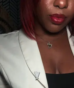 LIMITED EDITION LAPEL PINS: Elegant Harp Design by Love