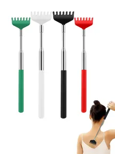 LMMAKE 4 Pack Back Scratcher for Men Women Extendable Stainless Steel Massager Tool White Gifts for Adults Perfect for Thanksgiving Birthday Idea Practical and Fun