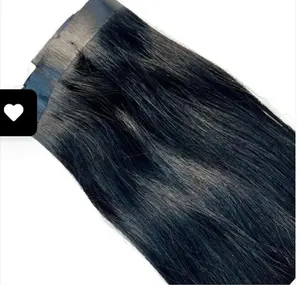 Natural Black Seamless Clip-in 100% Human Hair Unisex Extension for Easy Application & Versatile Styling