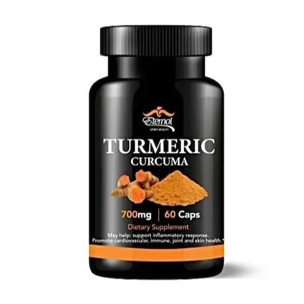Eternal Spirit Beauty Turmeric Curcuma 700mg 60 Caps Dietary Supplement for Inflammatory Response Cardiovascular Immune Joint and Skin Health