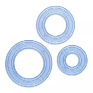 Circle Custom Cutting System Patterns - Set of Three, Blue Plastic Design, Suitable for Various Cutting Applications