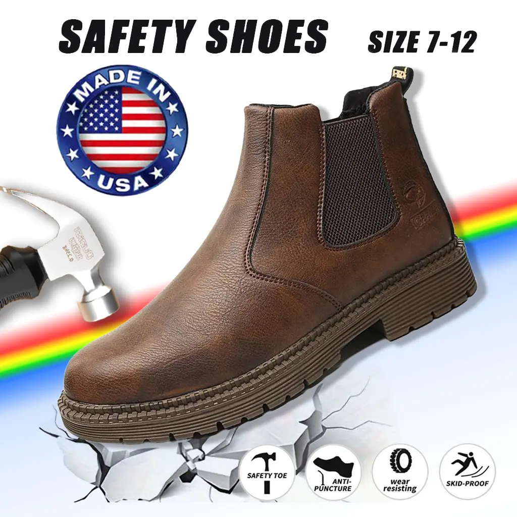 Breathable Safety Shoes Splash-proof Smash-proof Puncture-proof Composite Toe Lightweight