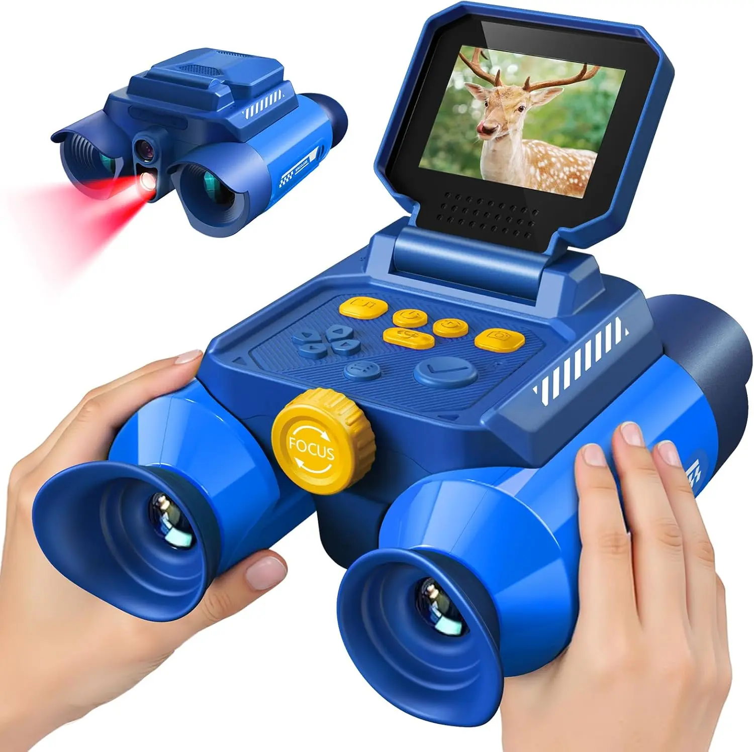 Acoath Binoculars for Kids with Night Vision Camera, Kids Telescope, 10X Optical Zoom, Magic Adventures Telescope Toys Gifts for Age 3, 4, 5, 6, 7, 8, 9, 10+ Years Old Boys Girls