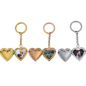 Personalized Foldable Frame Photo Keychain Heart