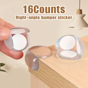 16 Counts Baby Proofing Corner Protector, round bumper for covering sharp furniture edges,long lasting stickiness without falling off