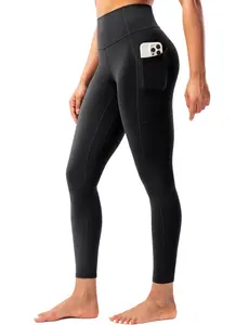 POSHDIVAH Creamluxe Yoga Leggings with Pockets for Women 25"/28" High Waisted Gym Workout Lounge Pants