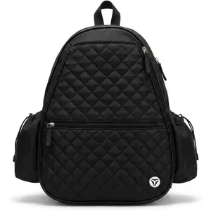 Thorza Tennis & Pickleball Backpack for Women & Men – Compact Racket Bag, Fits 1 Tennis Racket or Paddles, Lightweight Quilted Design with Bottle Pockets for Practice & Travel