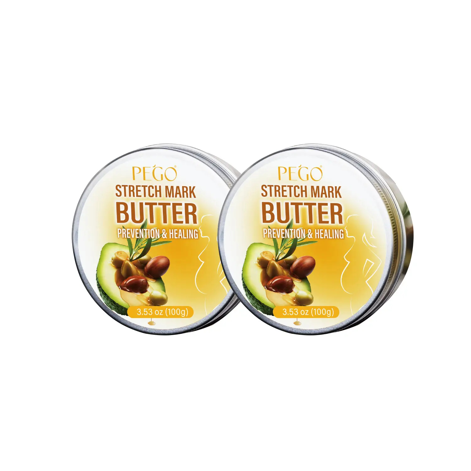 2pcs Stretch Mark Butter